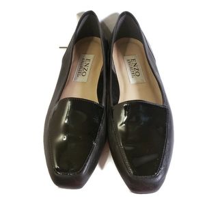 Enzo Angiolini Black Patent-Leather Flats
